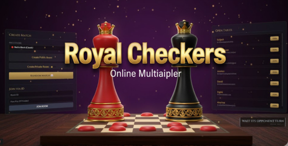 Checkers Multiplayer HTML5 Demo